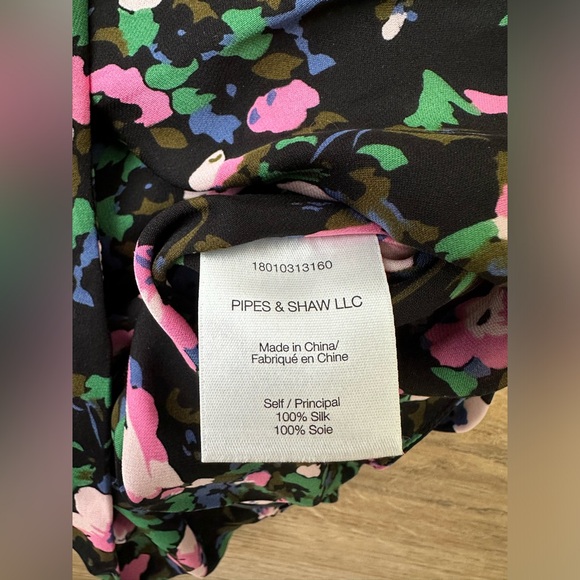 veronica beard 100% silk violet mini skirt in painted floral | size 4 - Picture 6 of 6